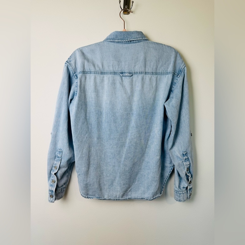 Kut from the Kloth Linen Blend Long Sleeve Button Up Top - Picture 7 of 10